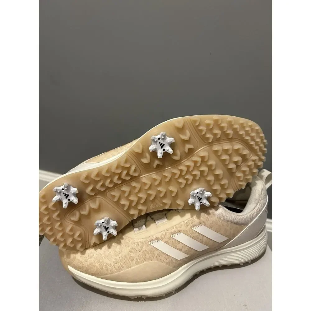 Adidas S2G BOA Womens Size 9.5 US GV9435 White Peach Golf Lace Up Athletic Shoes